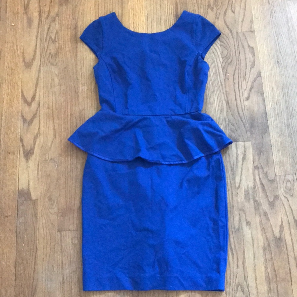 Banana Republic Blue Peplum Dress